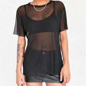 Silence + Noise Oversized Mesh Tee